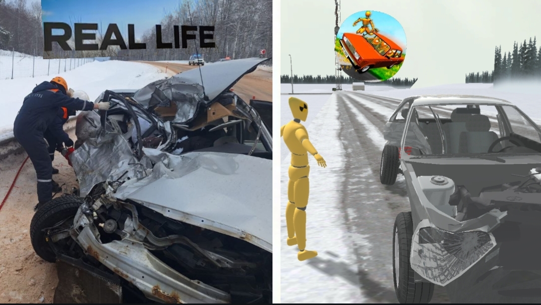 Аварии на реальных событиях в ВАЗ Краш тест симулятор 2 #41