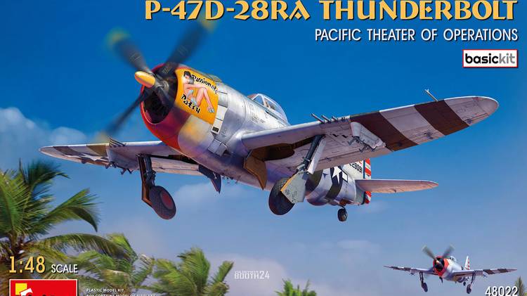 Распаковка MiniArt 1/48 48022 Republic P-47 D-28 RA Thunderbolt