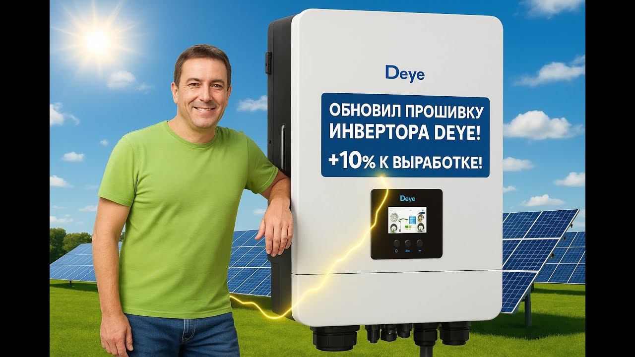 Обновление прошивки инвертора DEYE. Результаты выработки СЭС на 15кВт за первый месяц работы