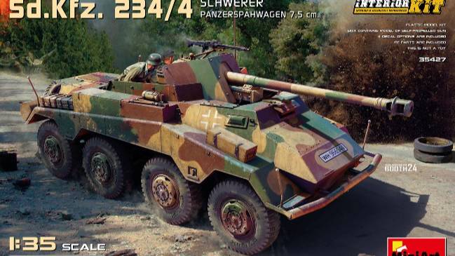 Распаковка MiniArt 1/35 35427 Sd.Kfz.234/4 Interior Kit