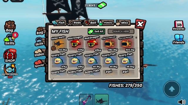 вот то что я словил осьминог это жесть я его ловил минут 5 я его еле поймал это ещё на авто