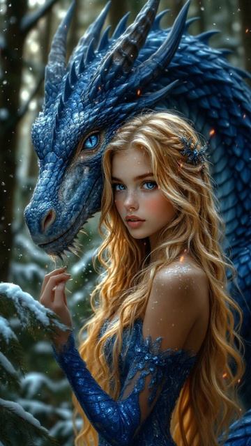 #девушка #дракон #нейросеть #нейросетьрисует #арт #aiart #творчество #творю #красиво