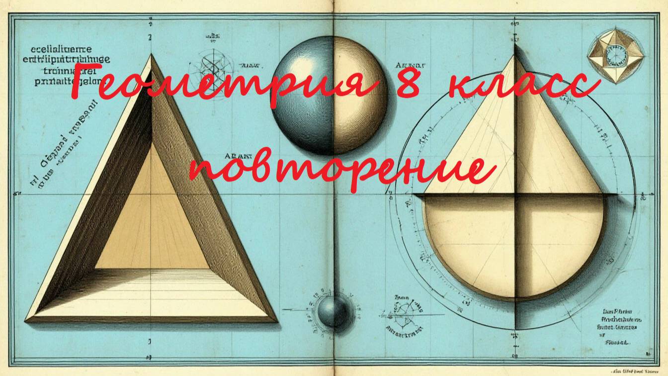 Геометрия 8 класс. Повторение: площадь, параллелограмм, трапеция, ромб, центральный, вписанный угол.