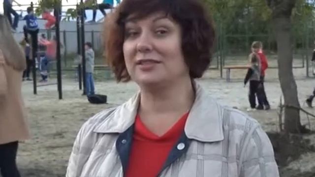 Марина Поддубная об открытии спортивной площадки в по