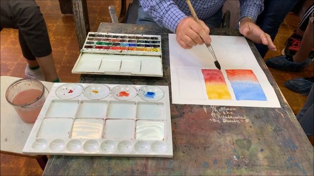 ВИДЕОУРОК АКВАРЕЛЬ УПРАЖНЕНИЯ