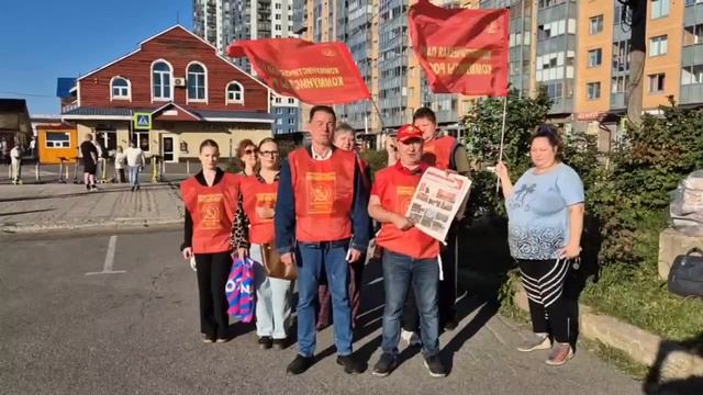 Массовые акции в поддержку кандидата в губернаторы Ленобласти от КПКР Сергея Малинковича