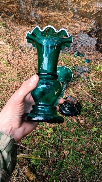 Выкопал вазу конец 19 века, Ключинский завод братьев Болотиных.