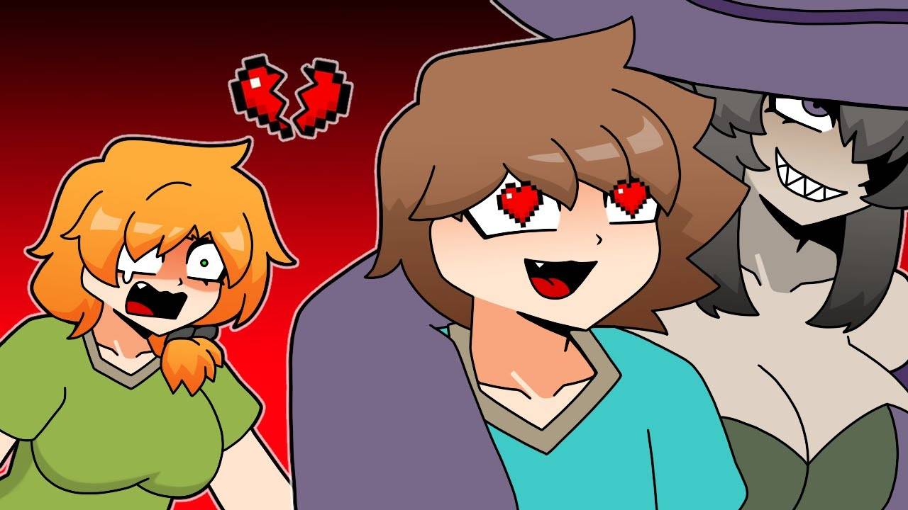 Ведьма соблазняет Стива / Майнкрафт аниме