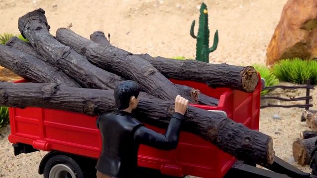 Полицейские машины вызвали пожарные машины для тушения пожара | Игрушки экскаваторы, грузовики