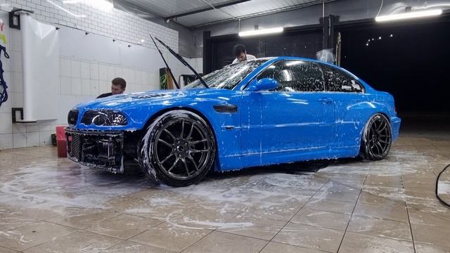 BMW 3 e46 drift. мойка автомобиля.