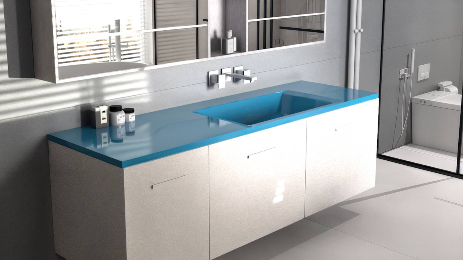 Раковина столешница Эстет Рава 70 на заказ для ванной