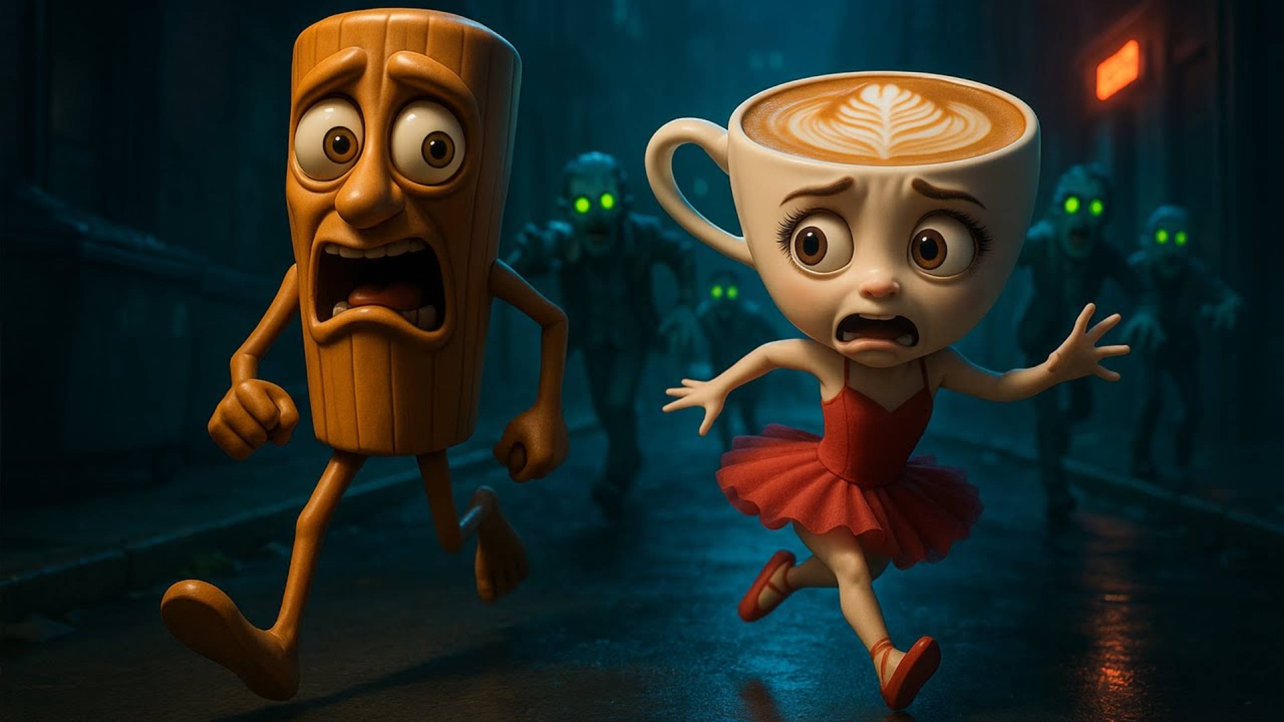 BRAINROT - Мультик про Балерина Капучино и зомби ✅ Брейнрот - итальянские мемы