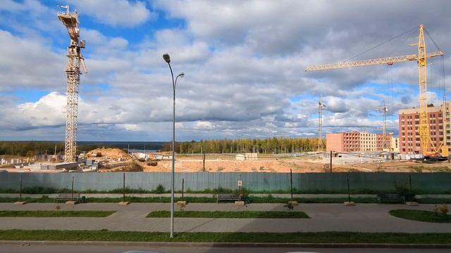 Один день строительства школы в новом городе Чебоксары