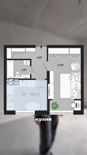 Популярная планировка ЖК «Ньютон»