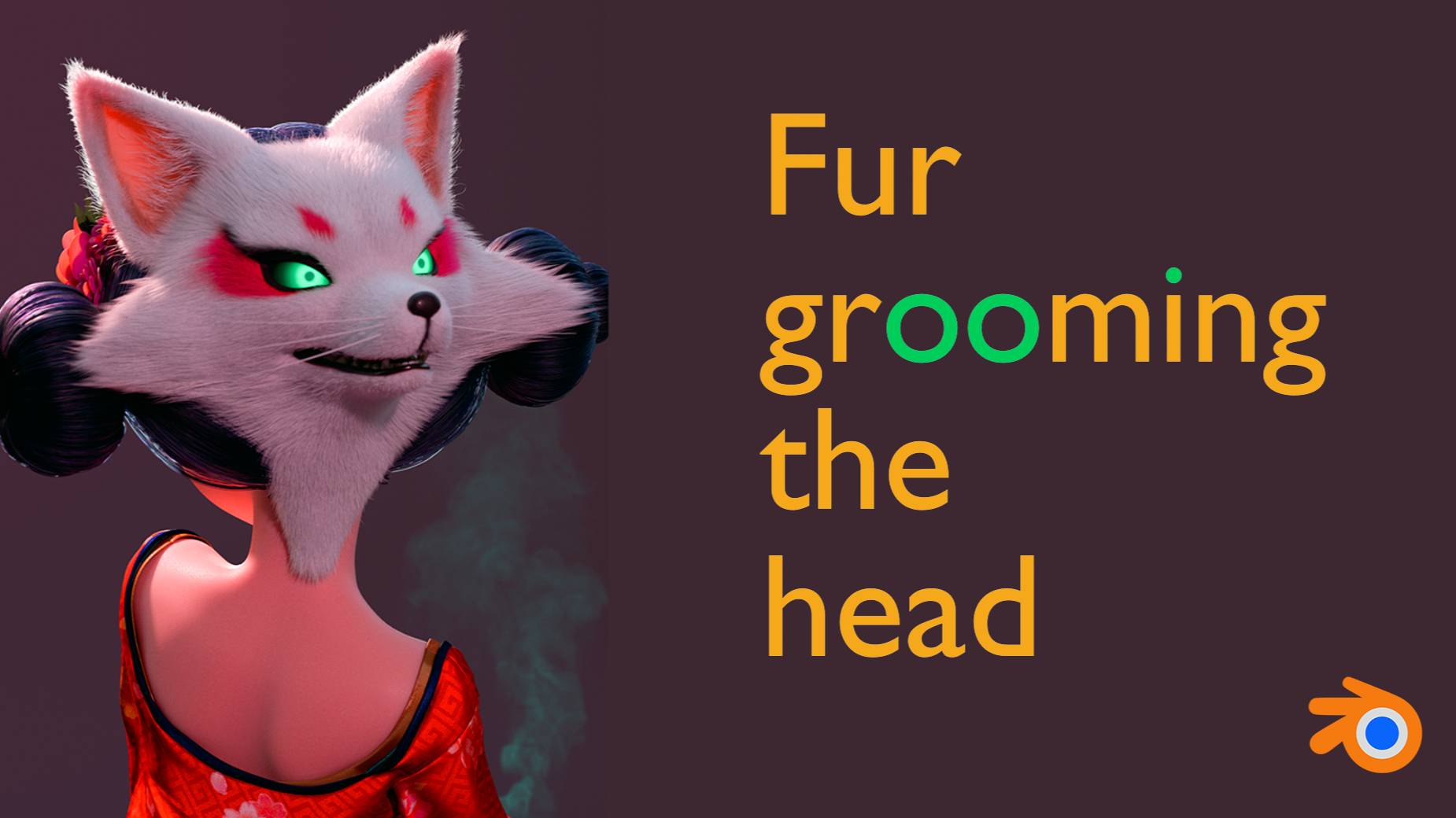 Создание шерсти демона лисицы в Blender.