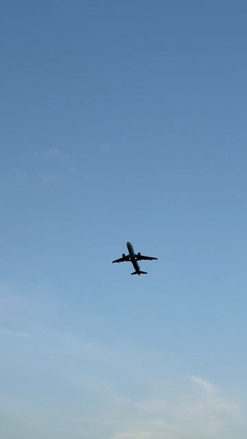 Взлет самолёта Боинг 737-800 над головой