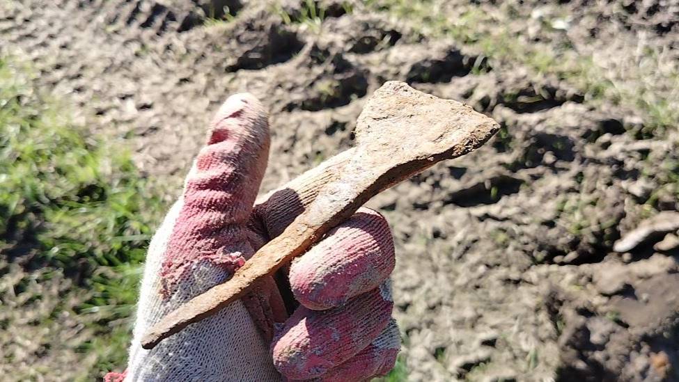 Металлокоп + Рыбалка . Накопал не много , но нашёл наконечник не знаю от чего )