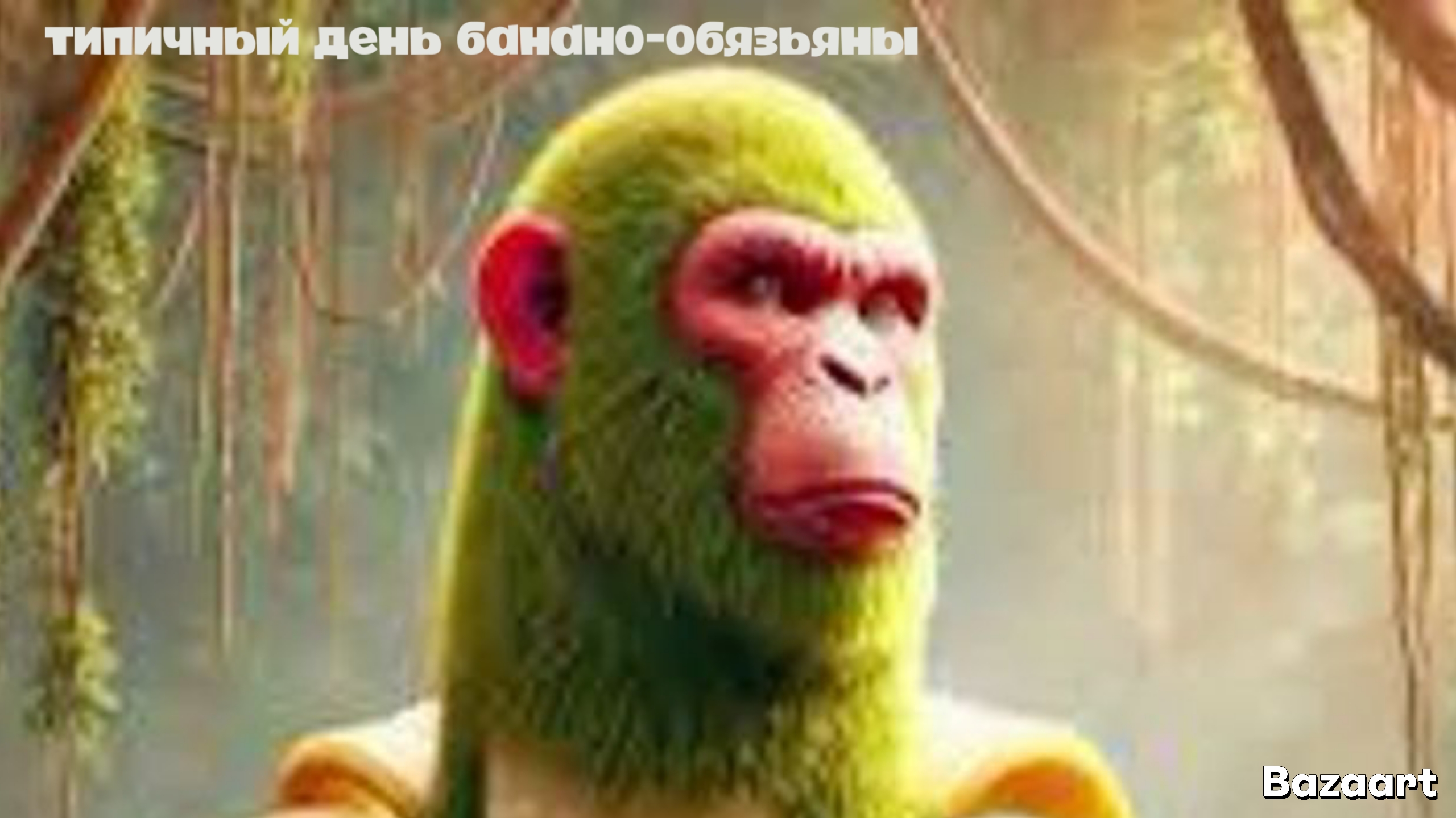 типичный день банано-обязьяны