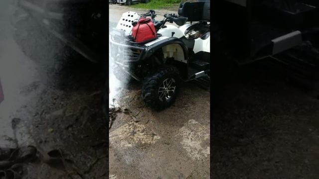 Мойка квадроцикла STELS LEOPARD 600Y мойкой высокого давления HUTER W195PRO.