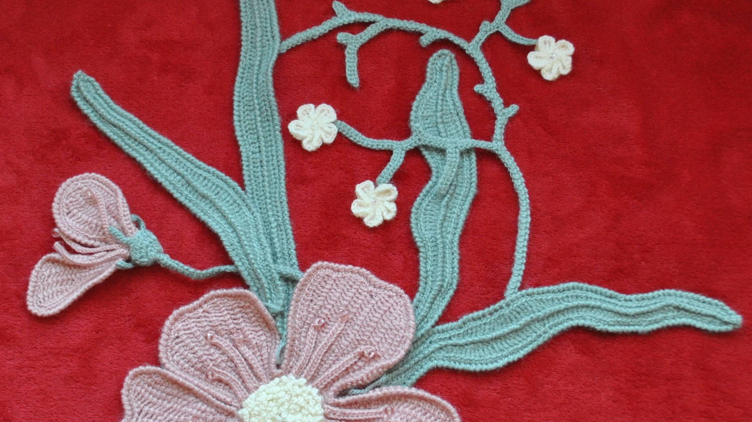 MVI_6238 Мой новый проект по вязанию ирландского кружева из шерсти. Мотивы для вязания новой модели