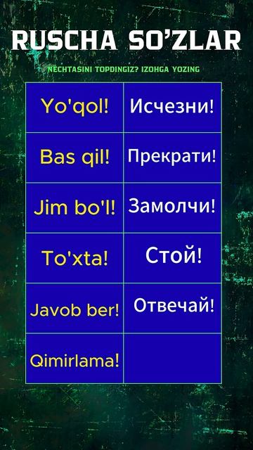 рус тили лугат / Rus Tili Lug'at  #патент #патентсаволлар