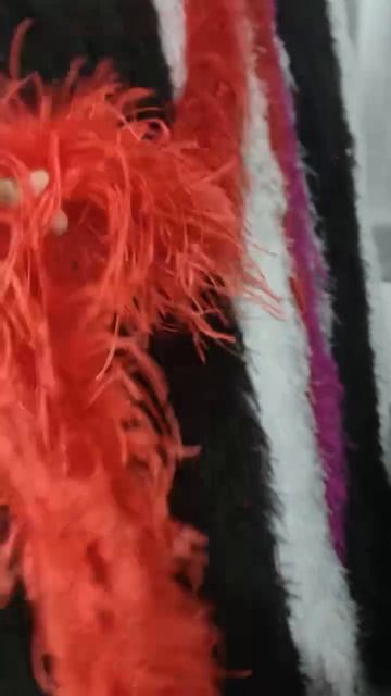 Толстые боа из перьев страуса, 3 нити, 2 метра, 1 шт. - Красные