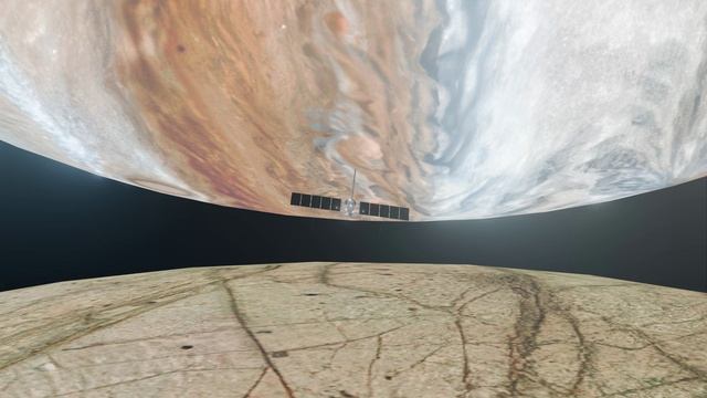 Полет между Юпитером и Европой с Europa Clipper - Арт