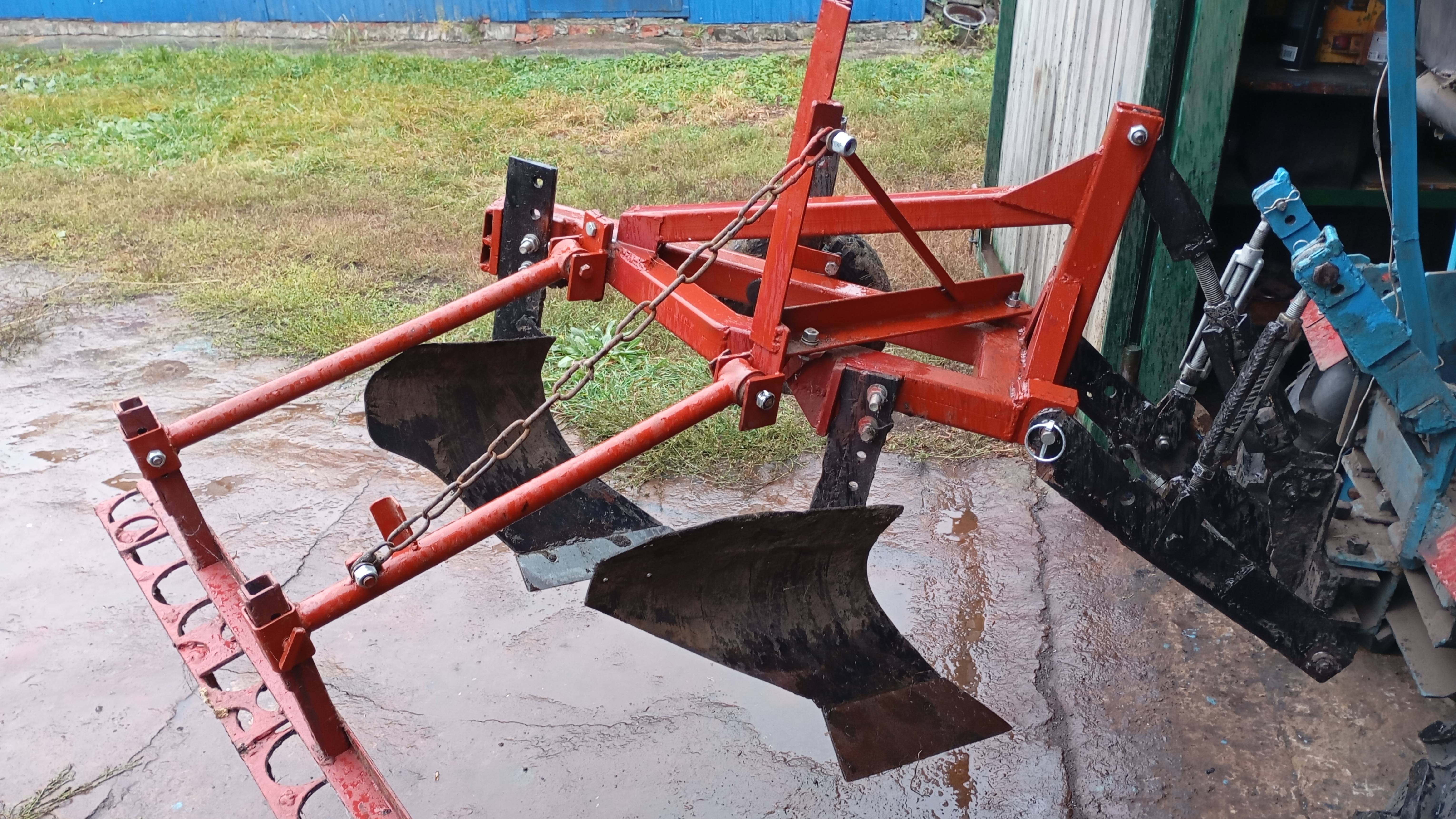 Обзор самодельного плуга ПН 2-20 и вспашка