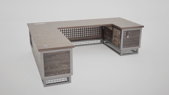 Обзор на многофункциональный письменный стол с сейфом для руководителя KronVuz ModStyle MK-P-01