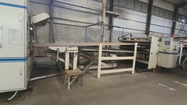 Двойной поперечно-резательный станок Kaituo 2200 мм скорость 200 м/мин - работа оборудования