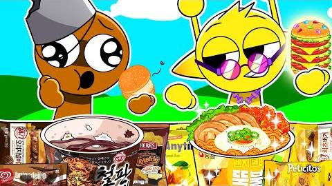 Simon Vs Blud Convenience Store Food Mukbang _ Incredibox Sprunki Animation