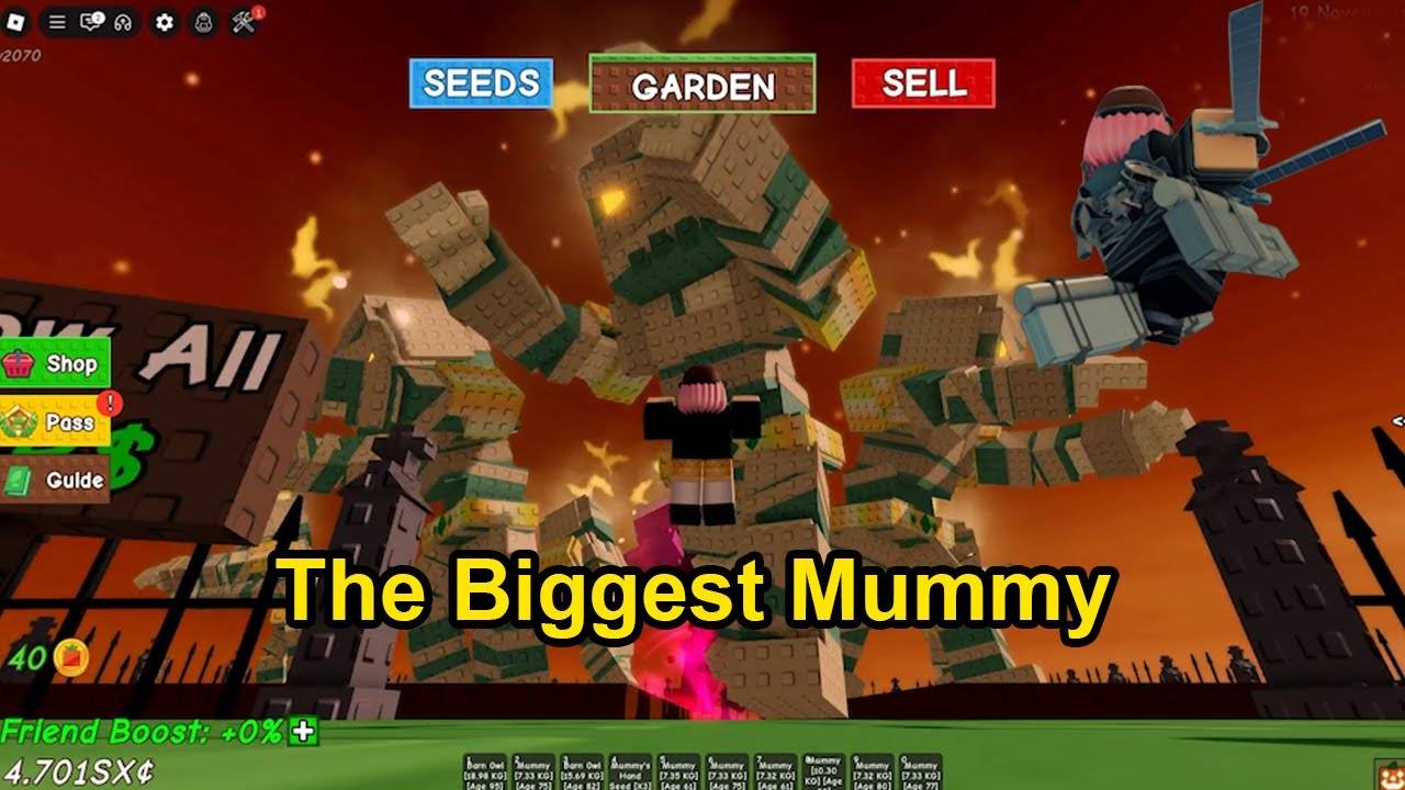⛏ Титаны-мумии захватили мой сад — Финальное обновление Хэллоуина в Grow A Garden