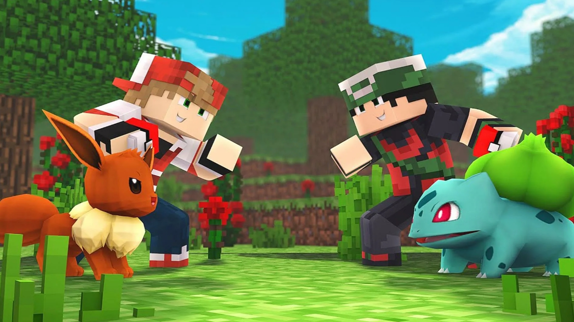 Майнкрафт покемоны пиксельмон иви хеловин