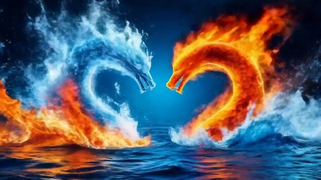 встреча двух стихий воды и огня