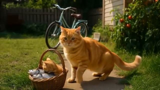 Мама-кошка спасает утят 🐱🦆🐤