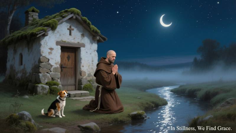 Молящийся монах