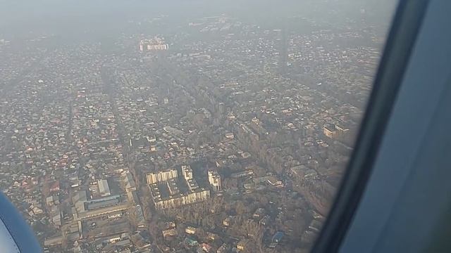 Посадка в Алматы. Рейс Бангкок-Алматы полет, Air Astana