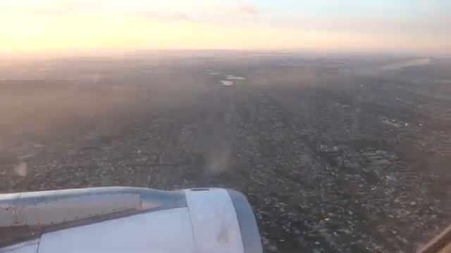 Air Astana Airbus A320 Sharklet Посадка в аэропорту Алматы ВПП 05L Рейс Санкт Петербург Алматы