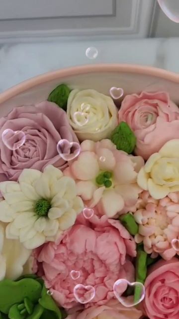 Коробочка зефирных цветов.