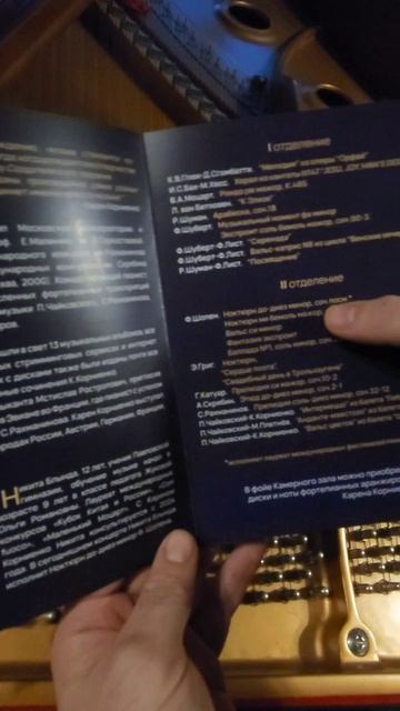 Буклет моего Концерта в ММДМ 24 ноября.