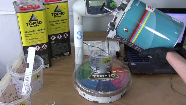 Изготовление готовой краски REIZ Снежная королева. Применение новинок TOP.10 Refinish