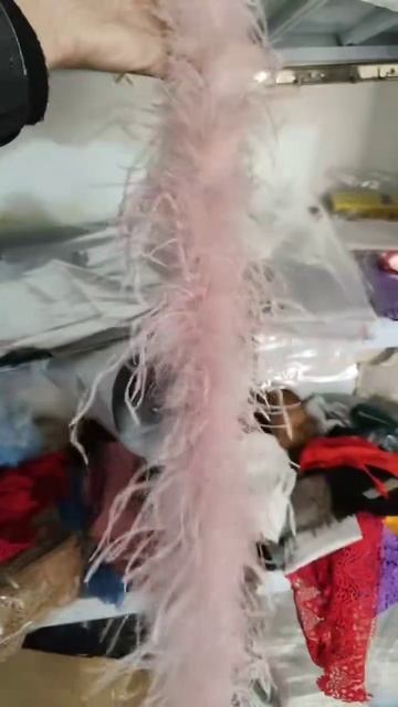 Боа из перьев страуса, 2 метра, 1 шт. - Пыльная роза