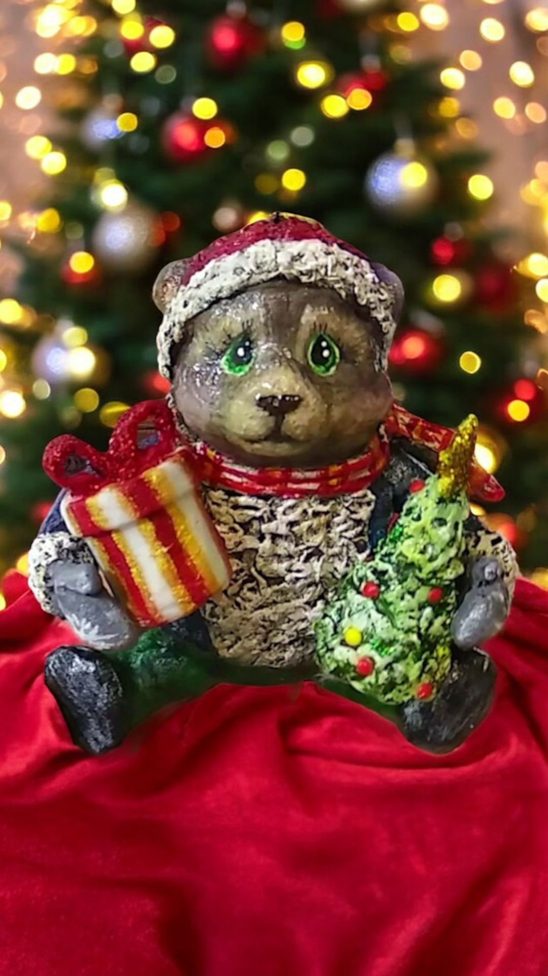 Мишка. Ёлочная игрушка. DIY.