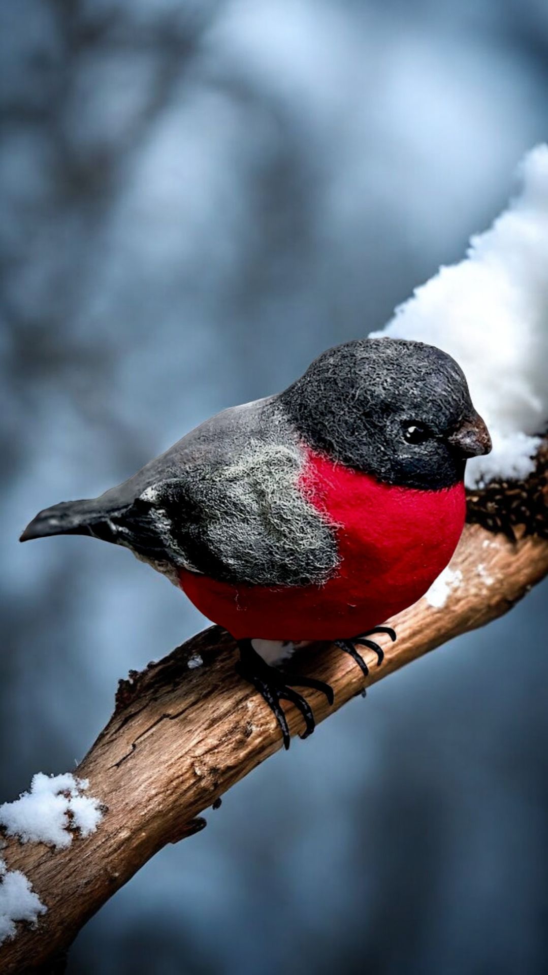 Снегирь. Ёлочная игрушка. DIY.