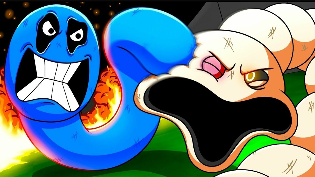 ГОЛОДНАЯ ЗМЕЯ против БОЛЬШОГО ЧЕРВЯ! (Мультяшная анимация)