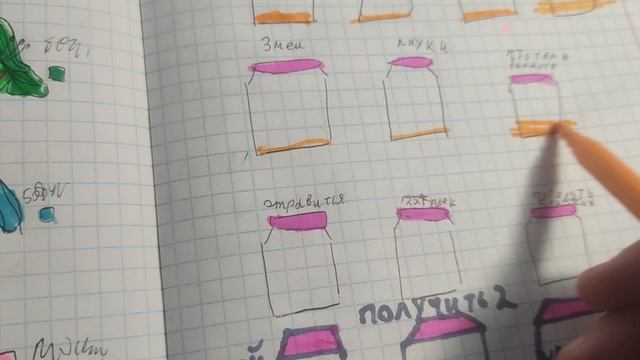 Заполняю баночки страха в ежедневнике 💕