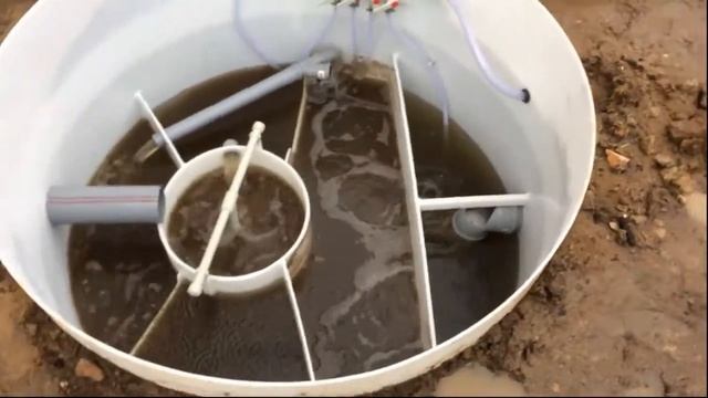 Работа локального очистного сооружения August Eko