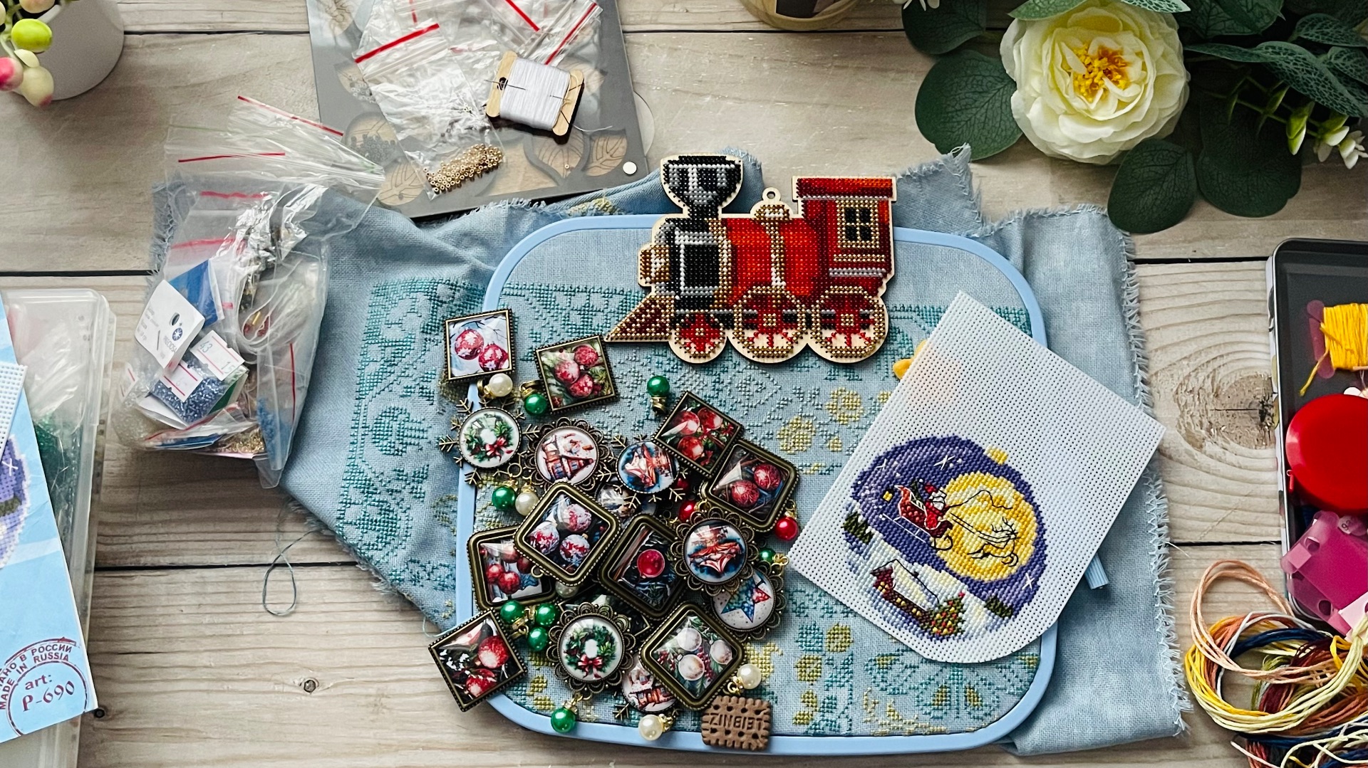 22. Финиш паровоза от Гусь Вышивусь! Игрушка от Жар-Птицы, продвижение по СЛ