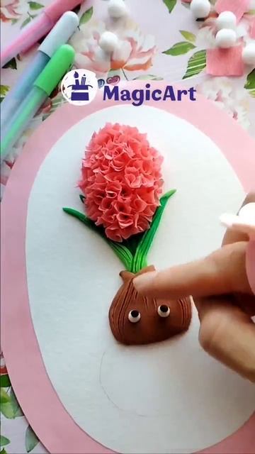 Цветок из пластилина