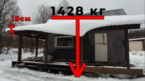 Держатся ли стойки из трубы под террасой под снегом